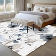 thumbnail image 4 of 8'x10' Area Rugs, Blue Grey Spring Floral Indoor Outdoor Area Rug for Living Room Bedroom, Summer Botanical Elegant Washable Bathroom Rugs Kitchen Floor Carpet Mats Home Decor Aesthetic, 4 of 8