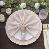 Efavormart 5 Pack Beige Shimmer Sequin Dots Polyester Dinner Napkins ...