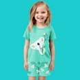 thumbnail image 2 of DDSOL Toddler Pajamas Girls Koala Pjs Short Sleeves Cotton Sleepwear Sets 2-Piece Mint Green 2T, 2 of 8