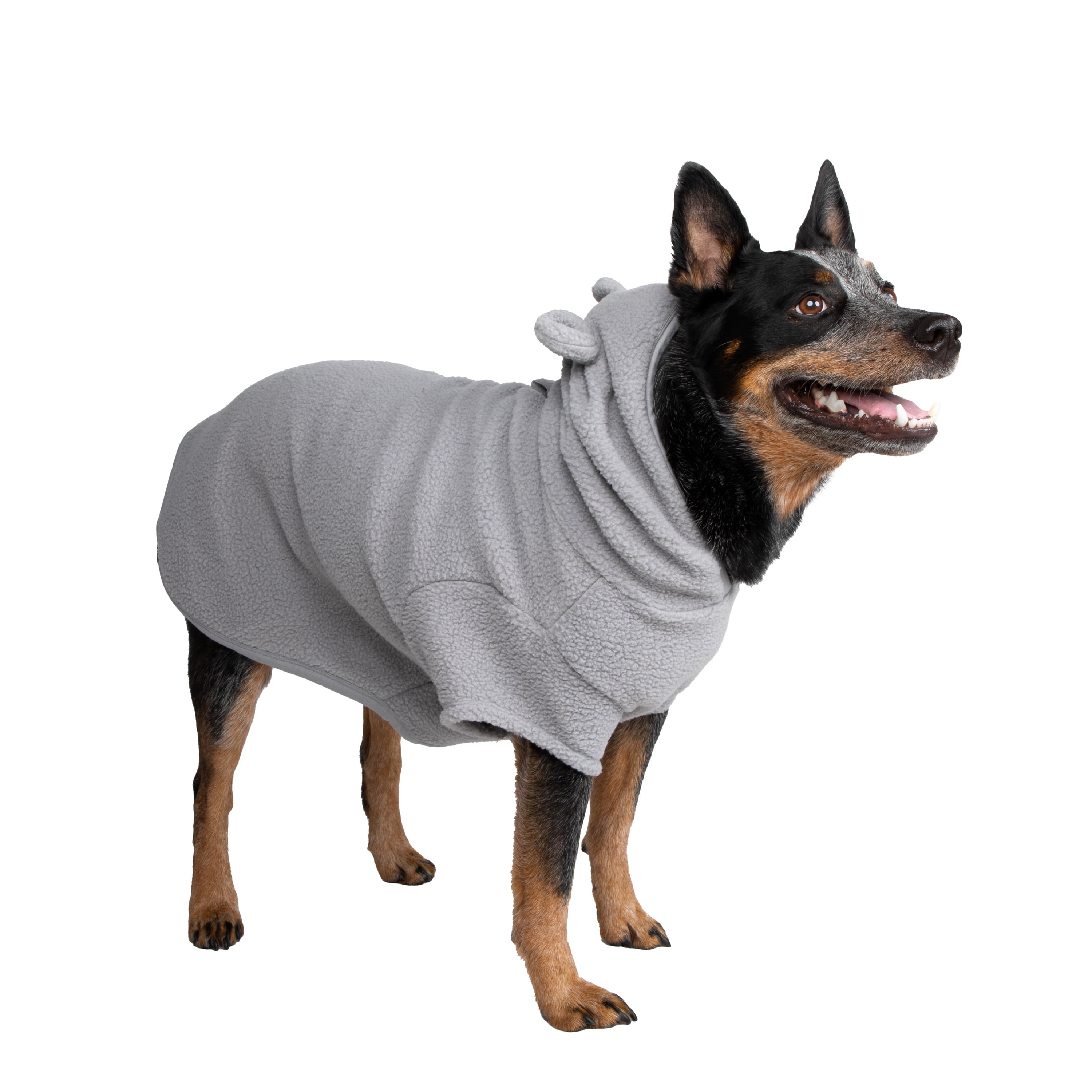 Gap Pet, Dog Clothes, Recycled Gray Sherpa Bear Ear Pet Hoodie