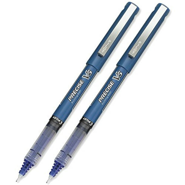 Pilot Precise V5 Stick Rolling Ball Pens, Extra Fine Point, Blue 2PACK