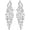 A-White, variant on Zircon Gemstone Drop Dangle Earrings, Rhinestone Cluster Earrings Luxury Bridal Flower Fashion accessories, 18K Gold Plated 925 Sterling Silver Posts Sparkly Evening Dressy Earrings