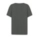 thumbnail image 4 of Camiseta para Mujer Camiseta Estampada Botón Manga Corta Diario Fin de Semana Moda Básica Cuello en V Top Regular Gris/M, 4 of 7