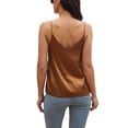 thumbnail image 6 of Liacowi Womens Silk Satin Camisole Cami Plain Strappy Vest Top T-Shirt V-Neck Spaghetti Strap Blouse Tank Shirt, 6 of 8