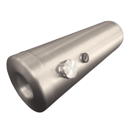 12x40 End Fill Spun Aluminum Gas Tank w/Site Gauge - 19 Gallon