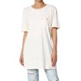 thumbnail image 1 of TheMogan Women's Unisex Splashed Relaxed Fit Crew Neck Short Sleeve Tee T-Shirt, 1 of 7