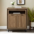 thumbnail image 5 of English Oak Metal Mesh Drop-Down Door Accent Cabinet by Manor Park, 5 of 8