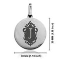 thumbnail image 2 of Stainless Steel Alphabet Letter J initial Round Medallion Pendant Necklace, 2 of 3