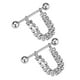 thumbnail image 3 of 1 par de anillos de material acero inoxidable de 14 de imitación con escudo en apariencia de U de doble hilera Yinane NippleRing de acero inoxidable, 3 of 8