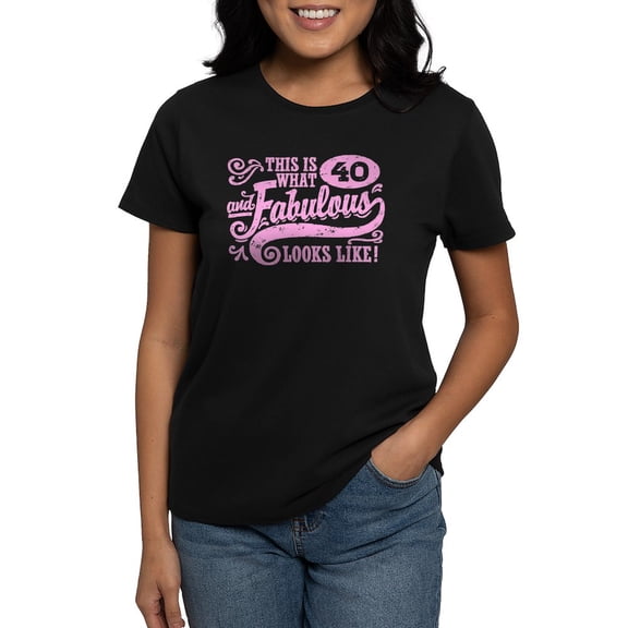 CafePress - 40Th Birthday Women's Dark T Shirt - Women's Traditional Fit Dark T-Shirt