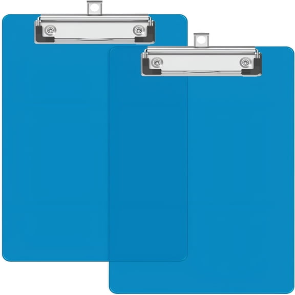 CCOCC 2026 New A5 Small Clipboard 2 Pack,6 X 9 Plastic Mini Clear Colored Clip Boards with Low Profile Clip,Half-Letter Size for Classroom,Teacher,Students,School&Office Supplies