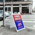 thumbnail image 5 of A-frame Sidewalk Smog Check 24" x 36" Double Sided A-Frame Sidewalk Sign, Includes 2 Installed Vinyl Decals | Foldable Portable White Signicade Sandwich Board Signs, 5 of 5