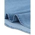 thumbnail image 5 of DARING DIVA Women's 3/4 Puff Sleeve Collar Button Down Jean Shirts XS Blue, 5 of 6