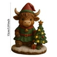 thumbnail image 3 of HÃ­gh-lÃ¡nd Cow Christmas Night Light Gift For Collectors_Kids Teens Adorable Desk Decor For Bedroom Office Dorm Study Bookshelf Festive Home Decor,D, 3 of 5