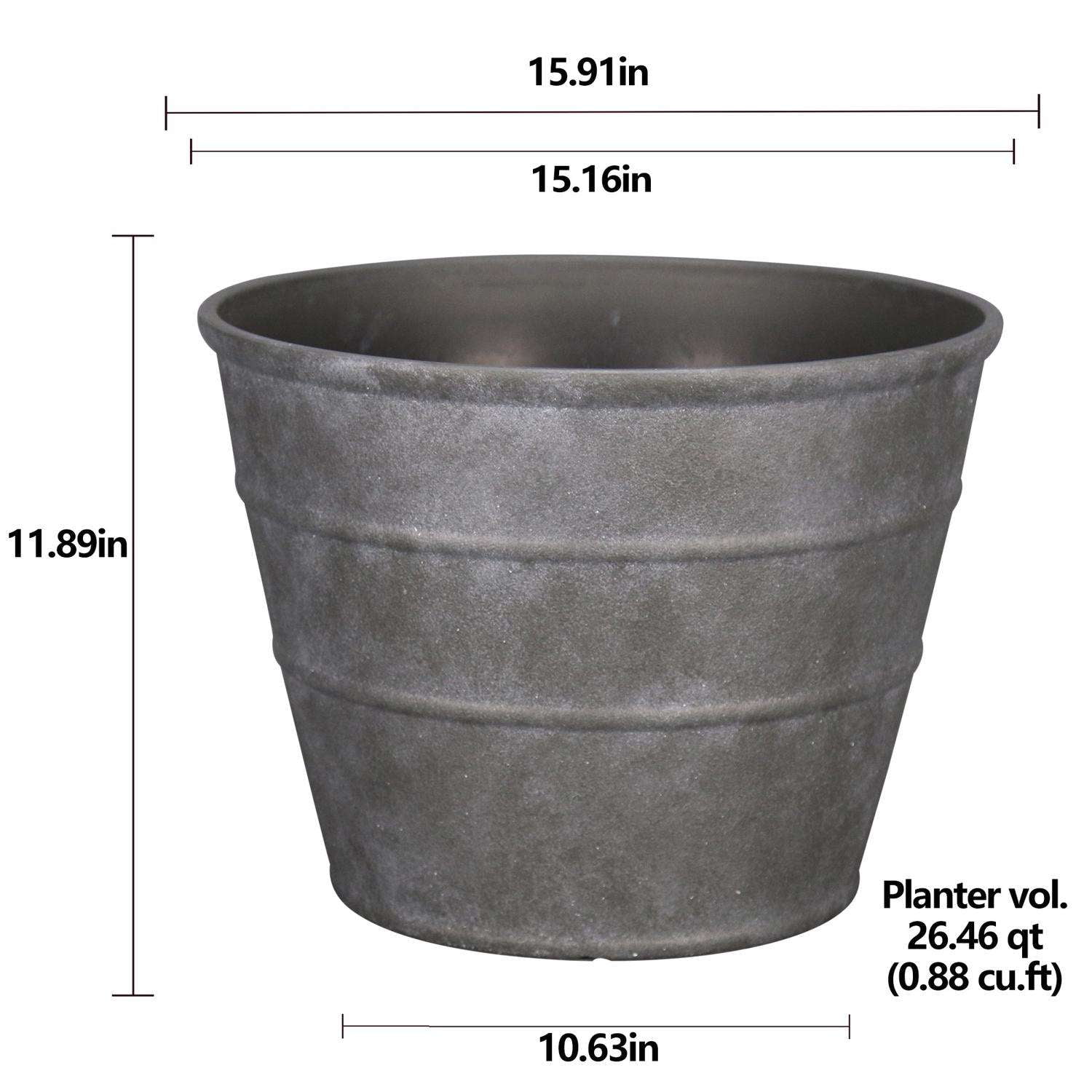 PLANTER HMLTN CHRCL 16"(Pack of 1)