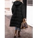 thumbnail image 1 of Abrigo con forro de lana extendido, abrigo de mujer de doble cara extra grueso, abrigo de algodón de invierno, 1 of 6