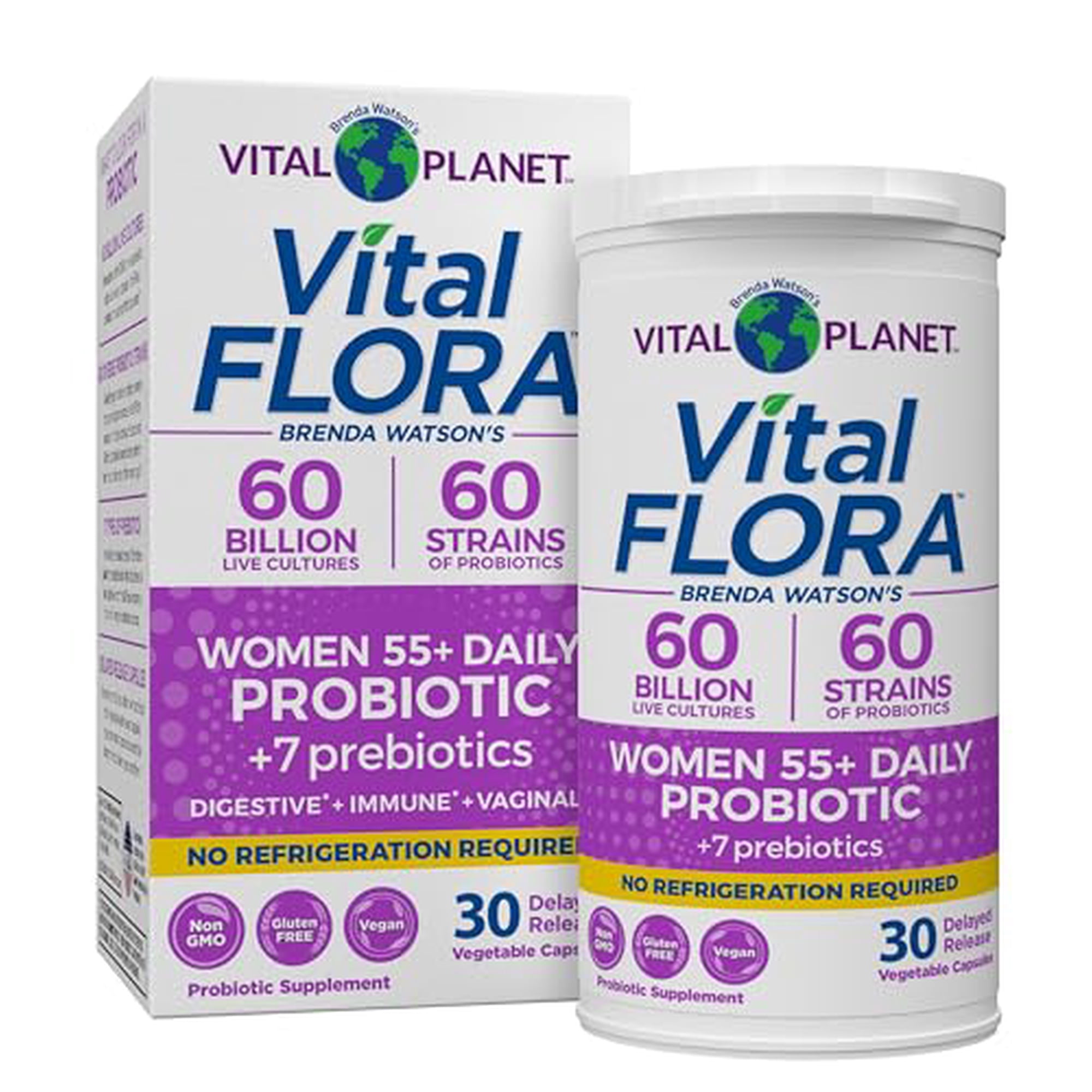 Vital Flora Women 55+ Daily Probiotic, 60 Billion 60 Strain, 30 Capsules