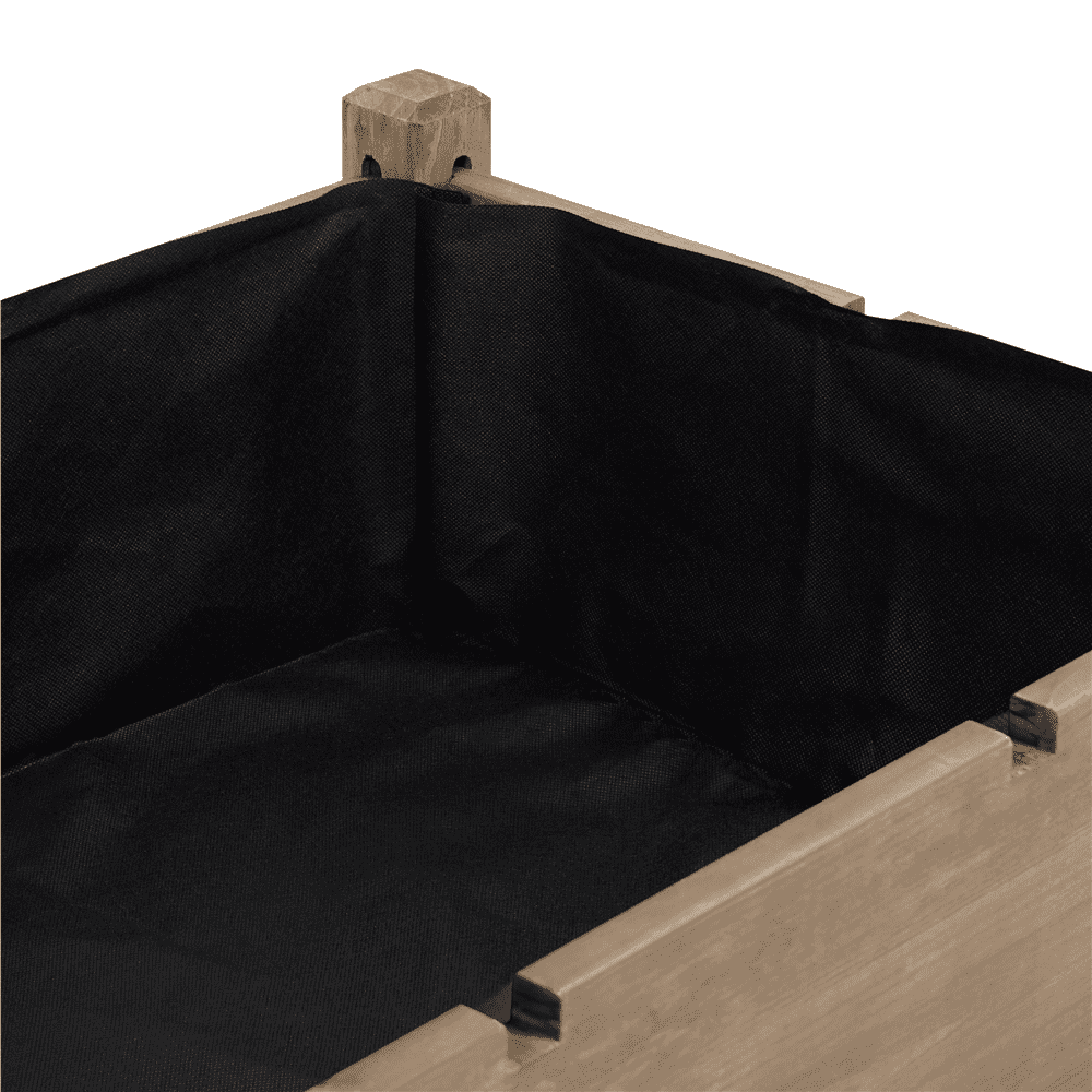 Yaheetech Solid Wood Elevated Garden Bed Planter Box with Removable Grow Grids, Dark Brown
