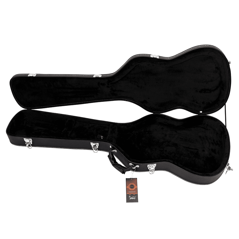 Tcbosik Electric Bass Hard Case with Lock, Fits for Standard Electric Bass Guitar, Black