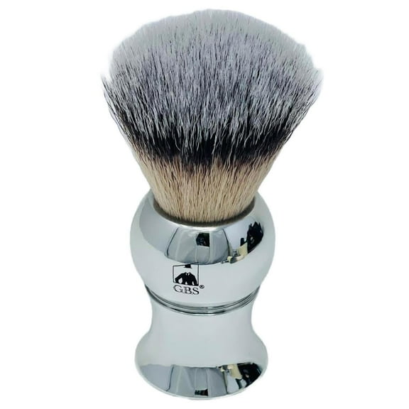 G.B.S Plastic Polished Mirror Shaving Brush for Wet Shave Using Shaving Cream & Soap- Best Shave of Your Life for Safety Razor, Double Edge Razor, Straight Razor or Shaving Razor