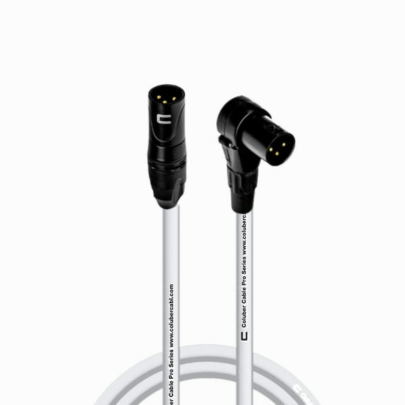 Coluber Cable 3-Pin M-Right Angle Balanced XLR Cable Color Premium Cord 5ft