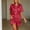 Red, variant on WIZUTIZ Women's Fashion Solid Color Short Sleeve Shorts Home Wear Pajama Set Silky Satin Loungewear Soft Sleepwear Summer 2 Piece Lounge Set