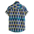 thumbnail image 4 of Summer Savings Clearance 2023! Loopsun Mens Shirts, Casual Lapel Short Sleeve Printing Hawaiian Beach Button Shirt Blue A, 4 of 5
