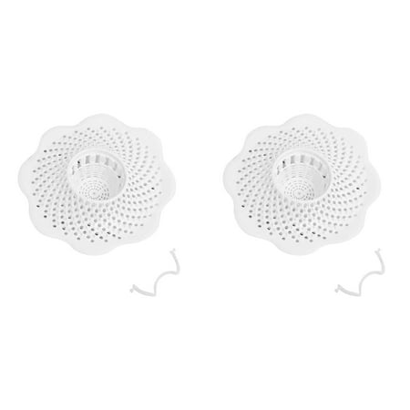 

Hair Catcher Bathroom Tub Strainer In White Home Bathroom Drain Hair Stopper Strainers Drainer 2PCS Useful Gadgets for Women under 10 Kitchen Plunger Screen Fr Reusable Hair Catcher Smart Gadgets