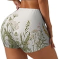 thumbnail image 2 of Wukai Herbs and Wildflowers Print Pack Biker Shorts for Women Yoga Workout Gym Running Scrunch Active Shorts-Small, 2 of 8