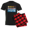 thumbnail image 6 of CafePress - Vote Peace Men's Dark Pajamas - Men's Dark Loose Fit Cotton Pajama Set, 6 of 7