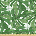 thumbnail image 2 of Ambesonne Jungle Foliage Fabric by the Yard Upholstery, Beach Tree Leaves, 2 Yards, Fern Green Peacock Green, 2 of 5