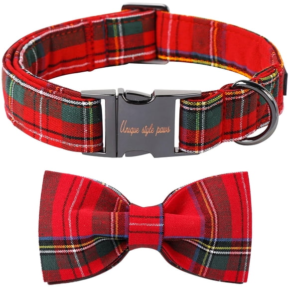 Collar de estilo único con patas navideñas para perros y gatos con lazo para mascotas