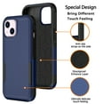 thumbnail image 4 of Xhy iPhone 14 Plus Case with Privacy Screen Protector Double Layer Rugged Anti-Drop Military Grade Full Body Protection Durable Detachable for iPhone 14 Plus 6.7 inch 2022 Phone - Dark Blue+Black, 4 of 6