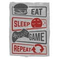 thumbnail image 3 of Lux + Me Designs 12x14 Black Modern Framed Museum Art Print Titled - Eat-Sleep-Game-Repeat, 3 of 5