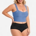thumbnail image 6 of SPZTSX Plus Size Support Wireless Bras for Women Longline Wide Strap Breathable Comfort Seamless Everyday Sports Underwear, 6 of 8