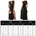 thumbnail image 2 of Vestido Largo De Fiesta Elegante vestido dividido de cintura alta Vestido de noche con escote en V profundo Vestidos (Negro XL) Cgtredaw para Mujer Negro T XXL, 2 of 6