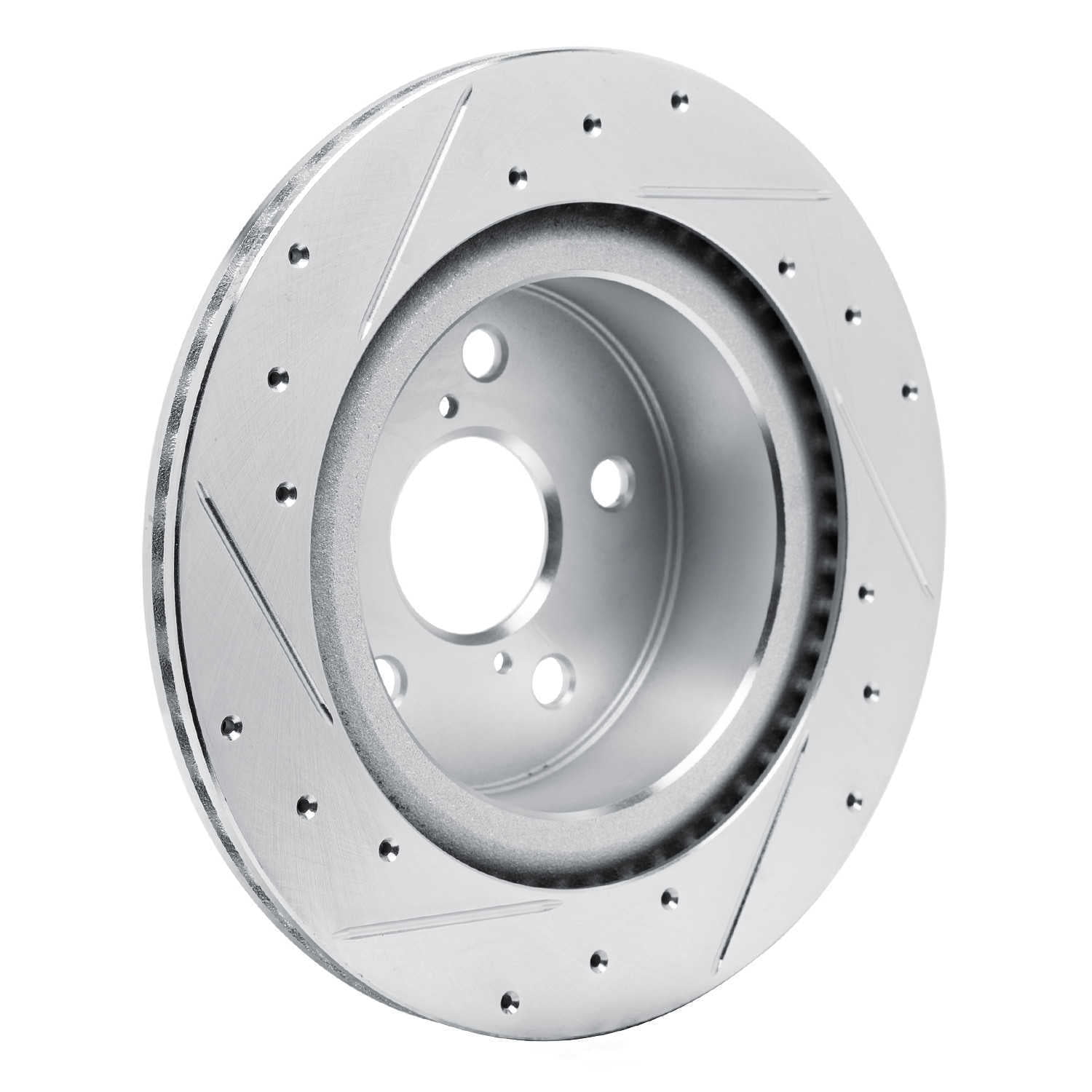 Dynamic Friction Company 631-75056R DFC Brake Rotor - Drilled And Slotted - Silver
