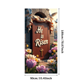 thumbnail image 1 of He is Risen Spring Floral Easter Celebration Banner Backdrop Wall Art Religious Decoration Christian Decor Church Event Photography Props, 1 of 3