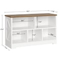 thumbnail image 3 of TEENFON 5 Cube Bookshelf, 2 Tier Low Storage Organizer Book Shelf, Freestanding Open Bookcase for Home Office, Living Room and Bedroom, White & Natural, 3 of 8