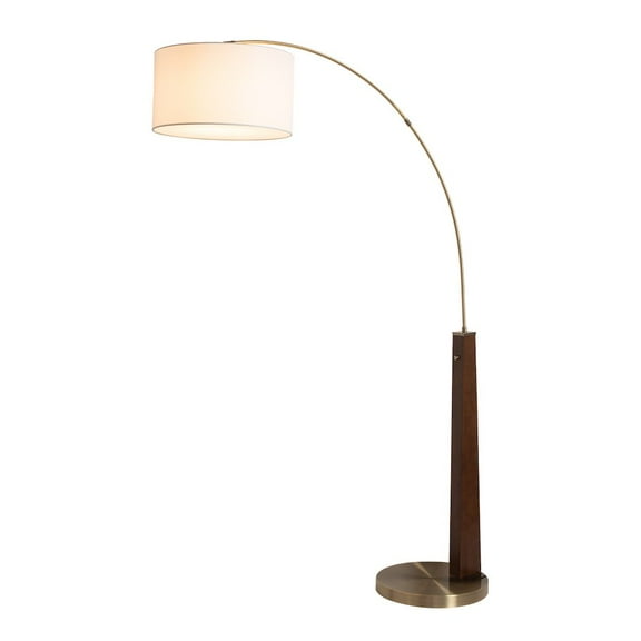 NOVA OF CALIFORNIA Taper 1 Light Arc Floor Lamp - Walnut