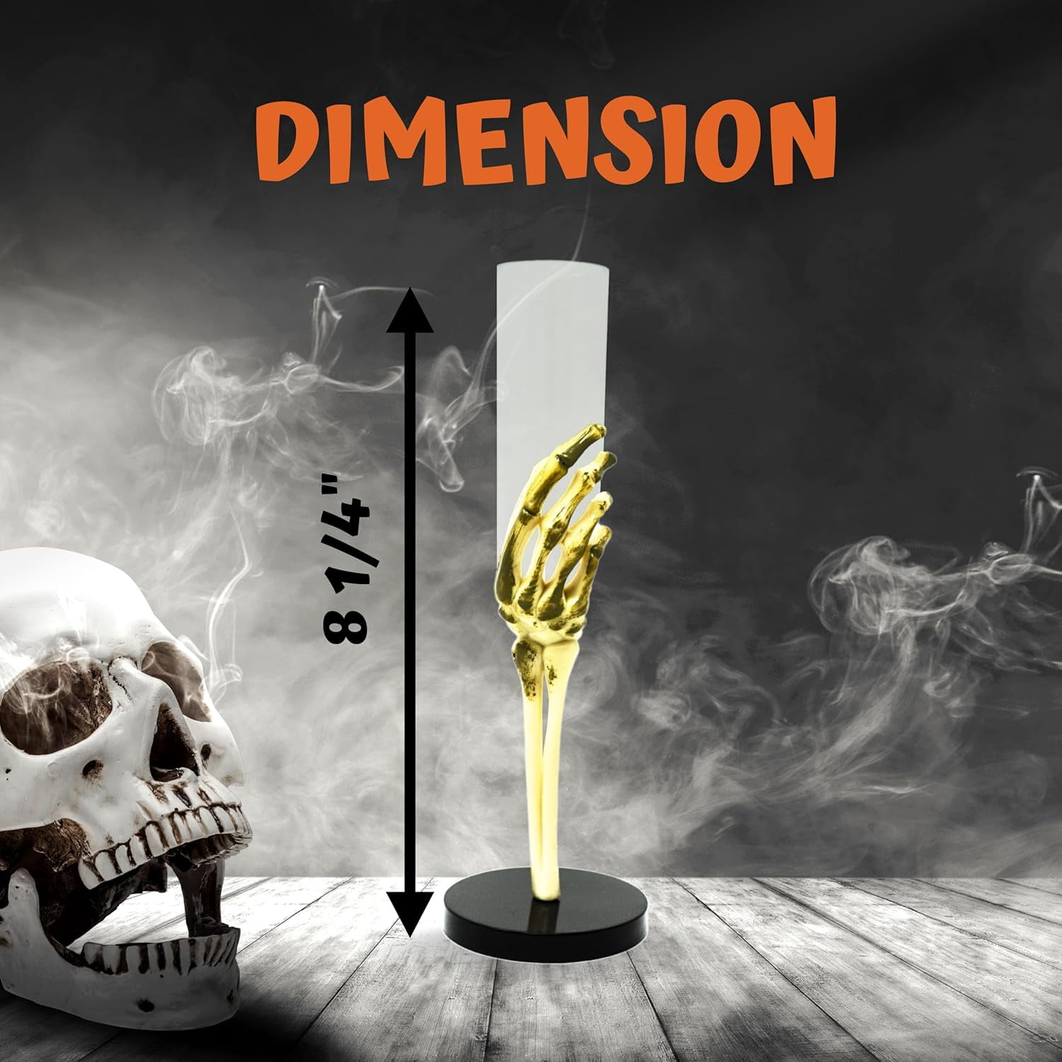 4E's Novelty Skeleton Hand Flutes 12 Pack - Clear Plastic Halloween Champagne Cocktail Goblets (2.7oz) - Halloween Wine Glasses for Spooky Parties