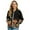 Black-Mushroom Moon Sunflower, variant on Rooster Sunflower Printed Jackets for Women Trendy Sweatshirts Zip Up Jackets Coat Long Sleeve Outwear with Pockets, M
