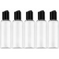thumbnail image 1 of Paquete de 5 Botellas de Viaje de 3.4 Onzas Aprobadas por la TSA, Botellas de Plástico para Artículos de Tocador Portátil, Botellas para Shampú Sin Fugas, Frascos para Viaje (100 ml), 1 of 5
