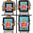 thumbnail image 7 of IBA Indianbeautifulart Goddess Lakshmi Picture Frame Religious Poster Black Wall Frame Deity Photo Frame Wall Decor&nbsp;For Home/ Office/ Temple-8 x 10 Inches, 7 of 7