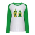 thumbnail image 4 of QIPOPIQ Chemises à Manches Longues pour Femmes Col Rond T-Shirts de la Saint-Patrick Hauts T-Shirt Imprimé Trèfle Chemise Verte Chanceuse St Patricks Chandails pour Dames Chandails Imprimés Chemises de Vacances Offres, 4 of 5