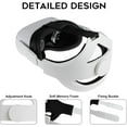 thumbnail image 2 of Serre-tête Ajustable Compatible pour Oculus Quest 2 avec Coussin de Tête, Remplacement pour Sangle Elite Sangle de Tête Protectrice Confortable Réduire la Pression - Blanc, 2 of 6