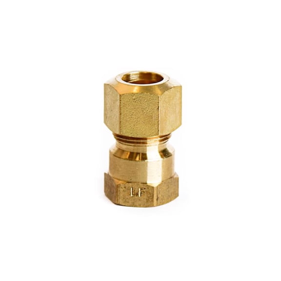 3/8 in. Compression X 1/4 in. D FPT Brass Coupling