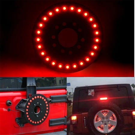 Rear Car Lights Car Auto Spare Tire LED Wheel Lamp Rear 3rd Brake Decor Light For Jeep Wrangler JK TJ YJ ()