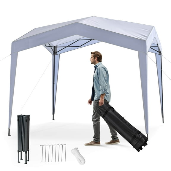 Costway 10 x 10 FT Outdoor Pop up Canopy Tent with Higher Top Roller Bag Adjustable Height