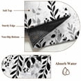 thumbnail image 6 of Round Rugs 4 Ft, Black Spring Botanical Non Slip Area Rugs for Kitchen Bedroom Entryway, Weeping Eucalyptus Butterfly Washable Carpet Runner Rug Floor Mats for Bedroom Home Decor, 6 of 8